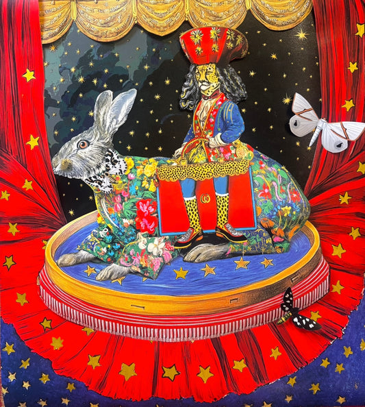 All The World's A Stage IV Illustrated, hand cut and pasted in layers