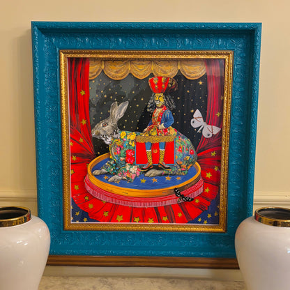 All The World's A Stage IV Illustrated, hand cut and pasted in layers
